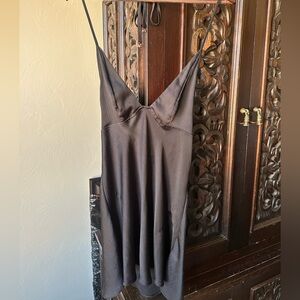 Free People Charcoal Slip Dress